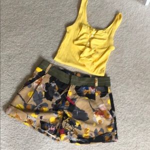 Rachel Roy printed multicolored cuffed shorts